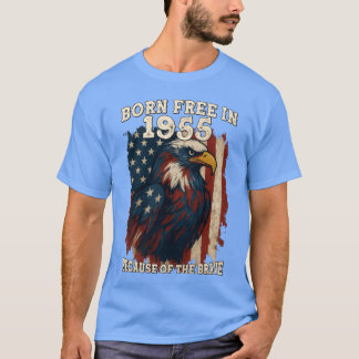 1955 Frei geboren 70 Jahre Freund T-Shirt