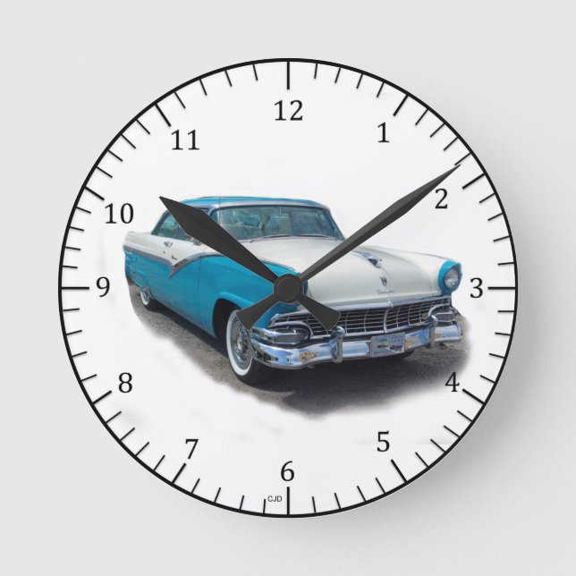 1955 horloge classique Fairlane bleu/blanc (Recto)
