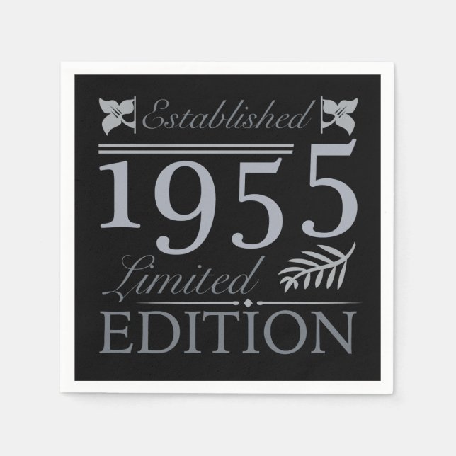 1955 Limited Edition 70. Geburtstag Serviette (Vorderseite)
