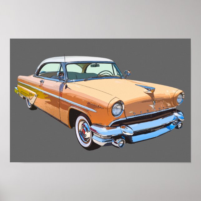 1955 Lincoln Capri Luxuswagen Poster (Vorne)