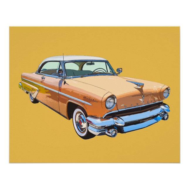 1955 Lincoln Capri Luxuswagen Poster (Vorderseite)