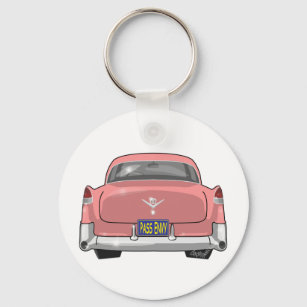 1955 Pink Cadillac Schlüsselanhänger
