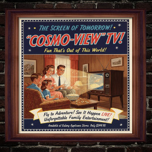 1955 Vintages Fernsehwerbung-Poster Poster