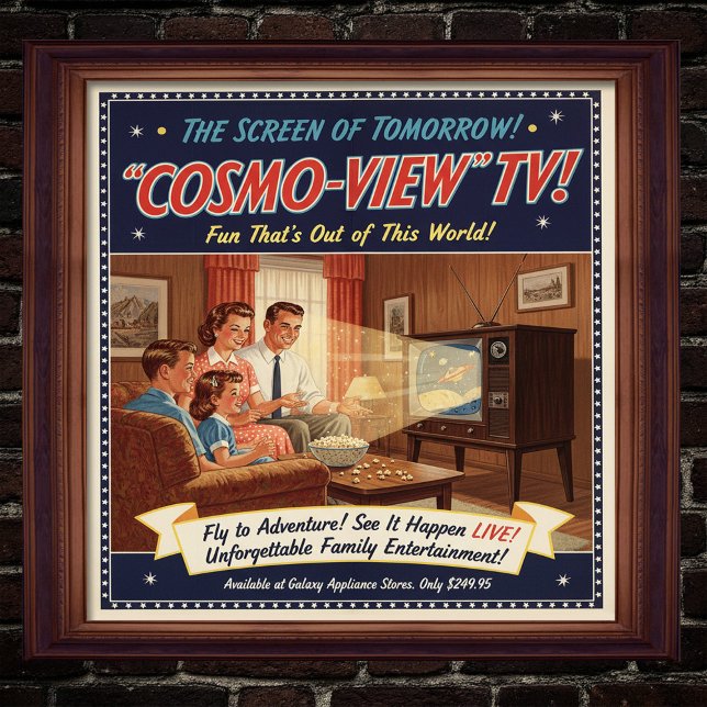 1955 Vintages Fernsehwerbung-Poster Poster (Von Creator hochgeladen)