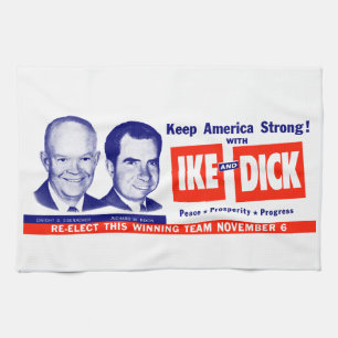 1956 Abstimmung Ike and Dick Küchentuch