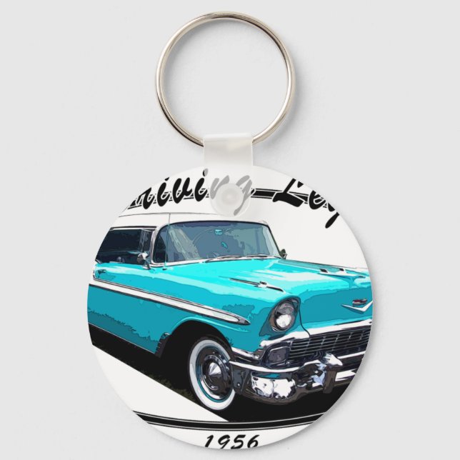 1956 BEL AIR BLUE SCHLÜSSELANHÄNGER (Vorderseite)