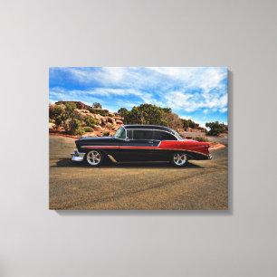 1956 chevy Bel Air Straßenstange Leinwanddruck