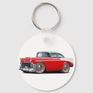 1956 Chevy Belair Red-White Car Schlüsselanhänger