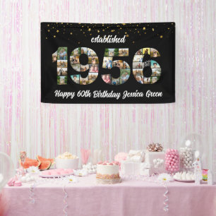 1956 gegründetes Foto Collage Party Banner