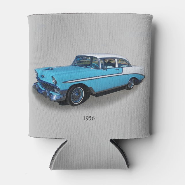 1956 Klassiker blau-weiß können kühler werden Dosenkühler (Vorderseite)