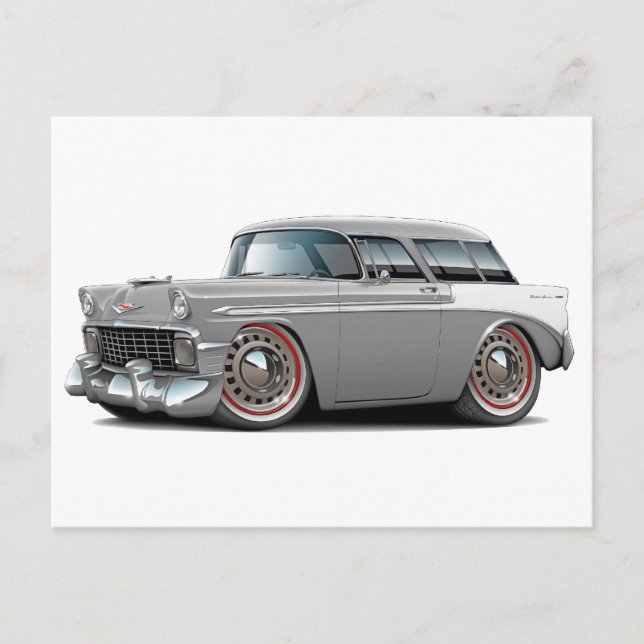 1956 Nomad Grey-White Car Postkarte (Vorderseite)