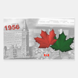 1956-Ungarische Revolution & Flüchtlinge in Kanada Rechteckiger Aufkleber