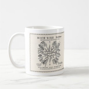 1957 Ad YORKTOWN, VA - Nicks Pavillon Meeresfrücht Kaffeetasse