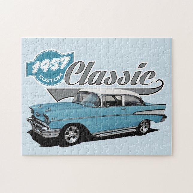 1957 Blue Custom Classic (Horizontal)