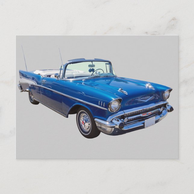 1957 Chevrolet Bel Air 2-Türverkleidung Postkarte (Vorderseite)