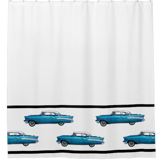 1957 Chevrolet Bel Air Classic Auto Duschvorhang (Vorderseite)