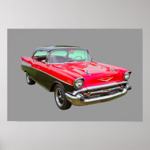 1957 Chevrolet Bel Air Classic Car Poster
