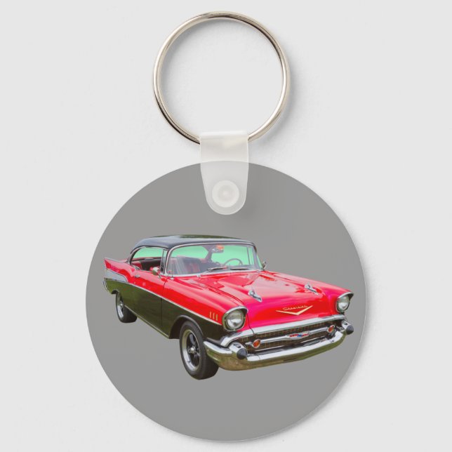 1957 Chevrolet Bel Air Classic Car Schlüsselanhänger (Vorderseite)