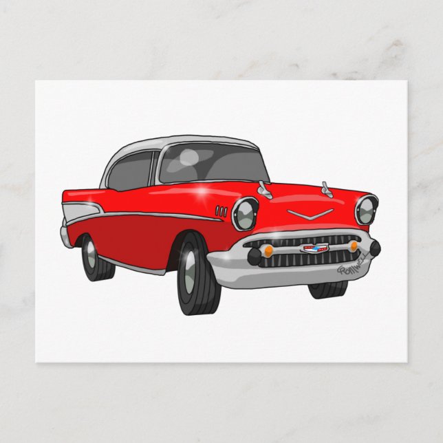 1957 Chevrolet Bel Air Postkarte (Vorderseite)