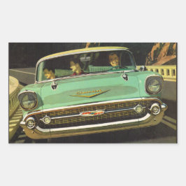 1957 Chevy Bel Air Rechteckiger Aufkleber
