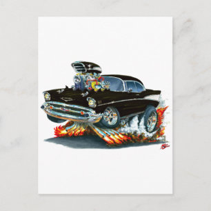 1957 Chevy Belair Black Car Postkarte