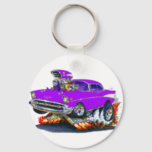 1957 Chevy Belair Lila Car Schlüsselanhänger