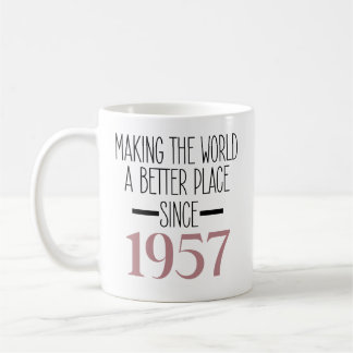 1957 Geburtstag 70 70 Jahre alte Frauen Urgroßmutt Kaffeetasse