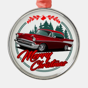 1957 Keramik Ornament der klassischen Autofahrer Aus Metall