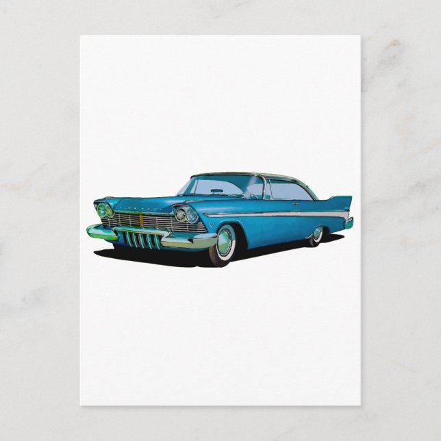 1957 Plymouth Belvedere Sport Coupe Postkarte (Vorderseite)