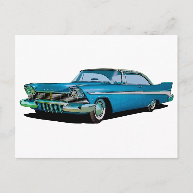 1957 Plymouth Belvedere Sport Coupe Postkarte (Vorderseite)