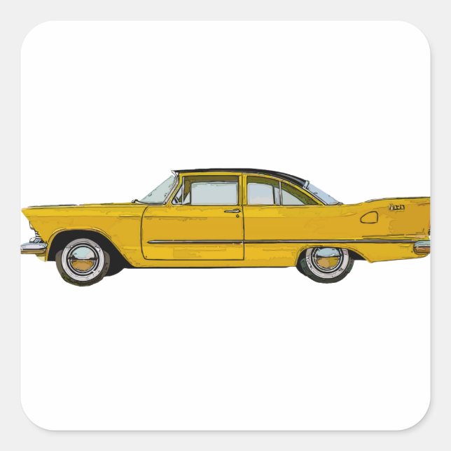 1957 Plymouth Plaza Quadratischer Aufkleber (Vorderseite)