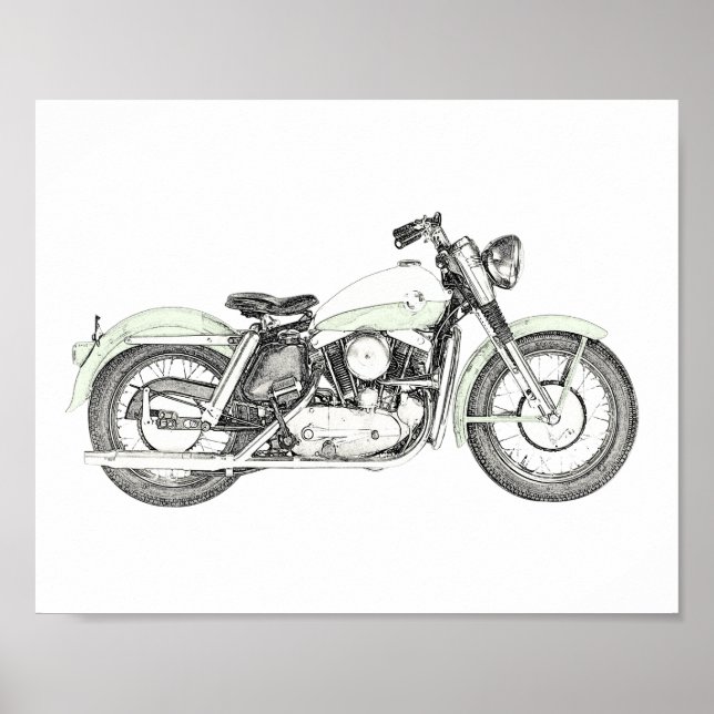 1957 Sportster Motorrad Poster (Vorne)
