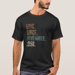 1958 64. Geburtstag Vintage-Epos seit November 195 T-Shirt
