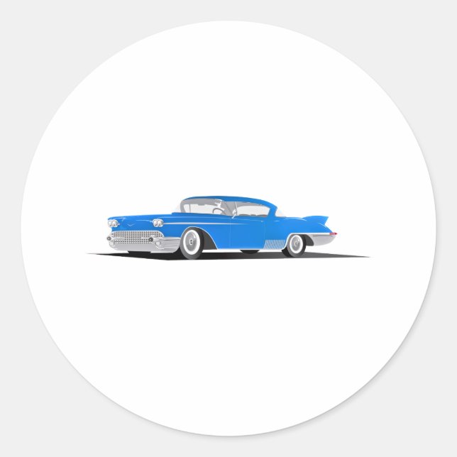 1958 Cadillac El Dorado Runder Aufkleber (Vorderseite)