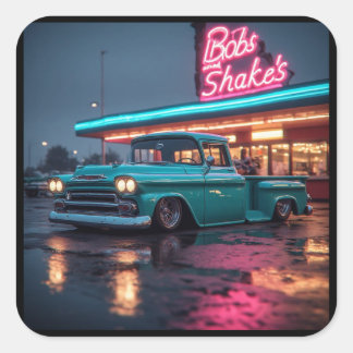 1958 Chevrolet 3100 Apachee Quadratischer Aufkleber