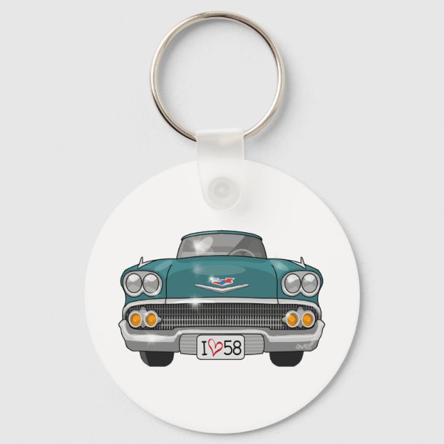 1958 Chevrolet Impala Schlüsselanhänger (Vorderseite)