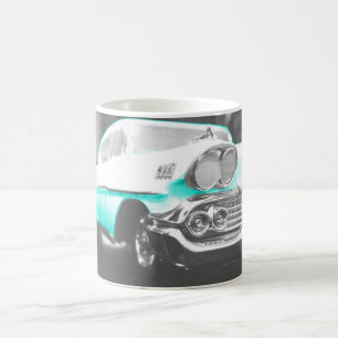 1958 chevy impala hellblau Klassiker Auto Kaffeetasse