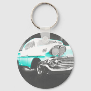 1958 Chevy Impala hellblauer Oldtimer Schlüsselanhänger