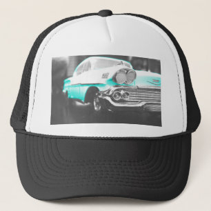 1958 Chevy Impala hellblauer Oldtimer Truckerkappe
