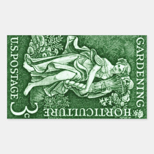 1958 Garten- und Gartenbau-Briefmarke Rechteckiger Aufkleber