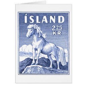 1958 Isländische Pferdepferd-Briefmarke