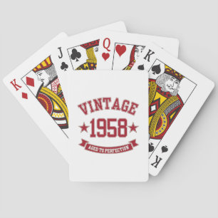 1958 Jahrgang gereift bis zur Vollkommenheit Spielkarten