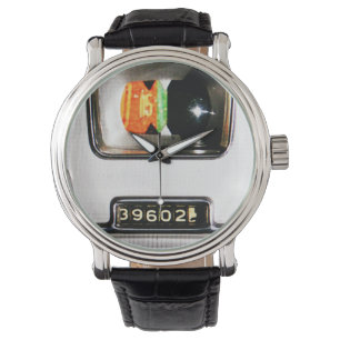 1958 Klassischer Auto-Tachometer und Kilometerzähl Armbanduhr