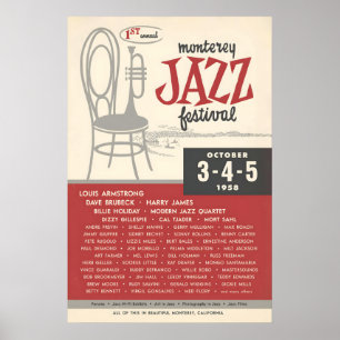 1958 Monterey Jazz Festival Jazzplakat - Das Poster