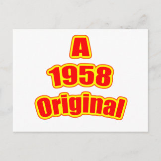 1958 Original Red Postkarte