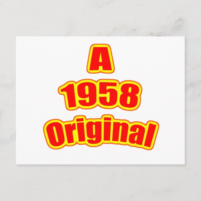 1958 Original Red Postkarte (Vorderseite)