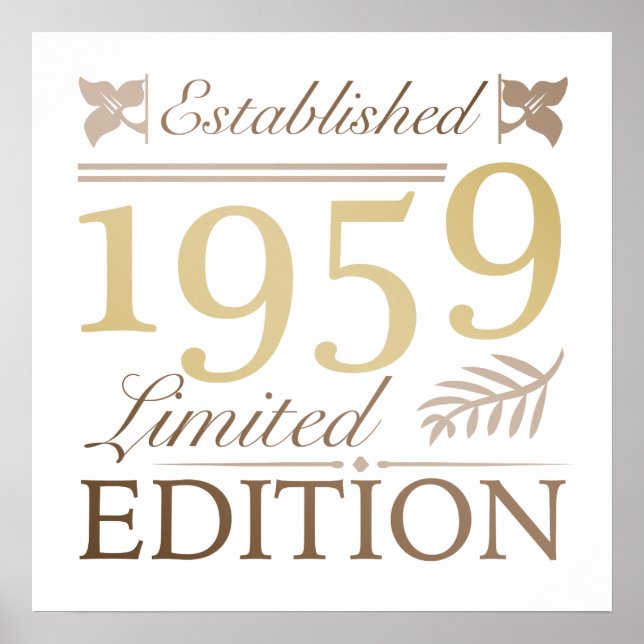 1959 Birthday For Women Poster (Vorne)