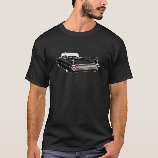1959 Cadillac Black Car T-Shirt (Vorderseite)