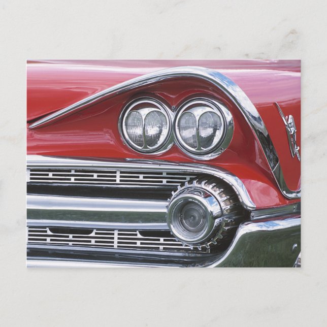 1959 Dodge Classic Car Grill Foto Postkarte (Vorderseite)