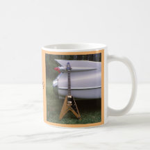 1959 Futuristic Electric Guitar & Car Coffee Tasse